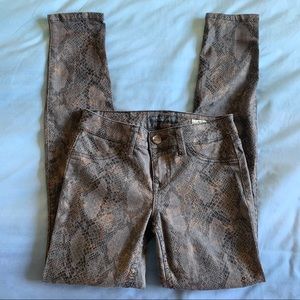 Level 99 Janice Ultra Skinny Snake Print Jeans